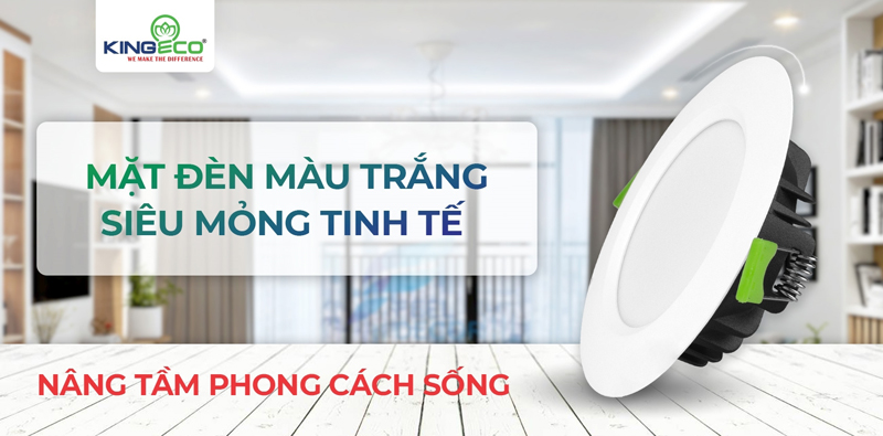 Đèn LED âm trần KingEco EC-DLSS mặt trắng đổi màu