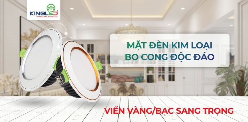 Den LED am tran KingLED Diamond 10W doi mau vien mau 1 1