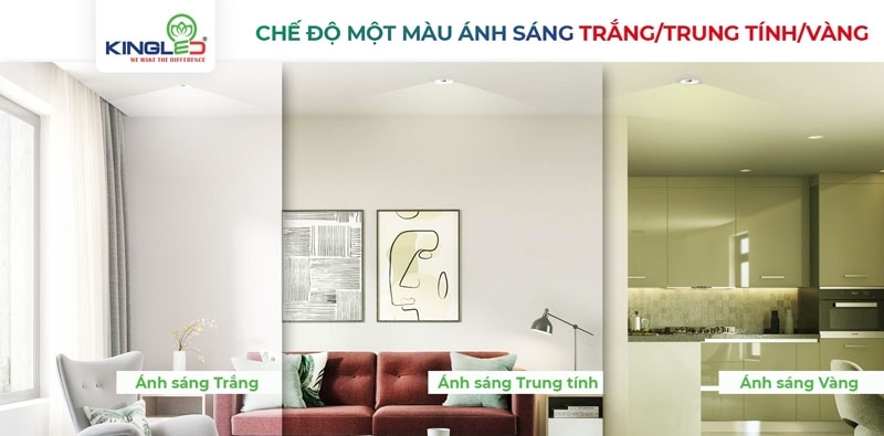 Den LED am tran KingLED Diamond 10W doi mau vien mau 1