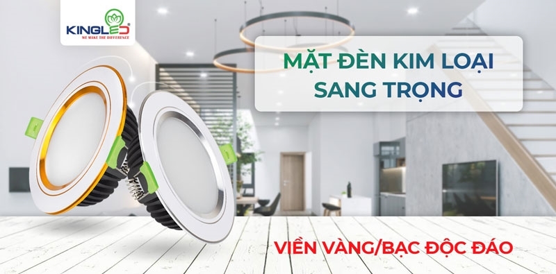 Den LED am tran KingLED Diamond 10W doi mau vien mau 2 1