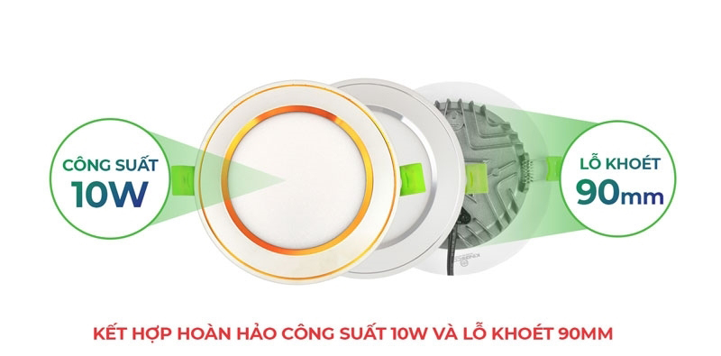 Den LED am tran KingLED Diamond don sac vien mau 2