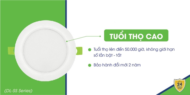 Den LED am tran KingLED Ruby DL SS DM doi mau 2