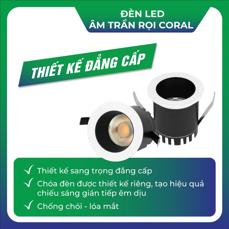Den LED am tran chieu roi KingLED Coral 7W 1