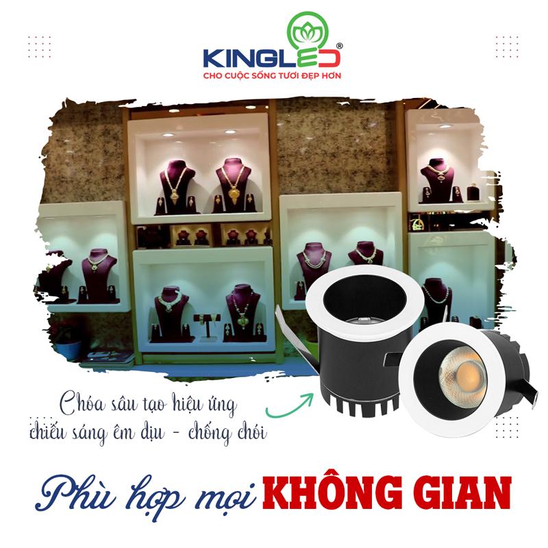 Đèn LED âm trần chiếu rọi KingLED Coral 7W - 2