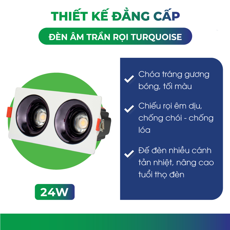 Den LED am tran roi KingLED Turquoise 4