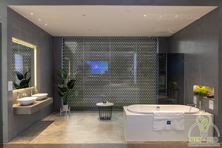 Minled cung cap den led showroom thiet bi ve sinh grohe 9