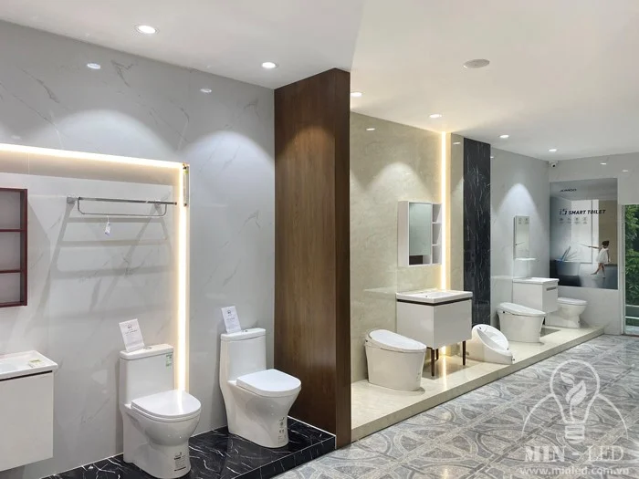 cung cap den led chieu sang cho showroom thiet bi ve sinh jomoo 1