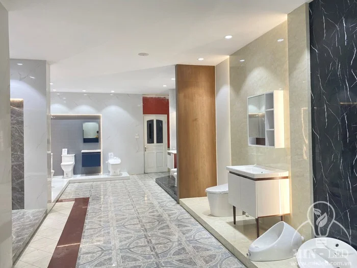 cung cap den led chieu sang cho showroom thiet bi ve sinh jomoo 8