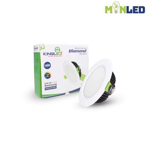 Đèn LED âm trần KingLED Diamond mặt trắng 1 màu