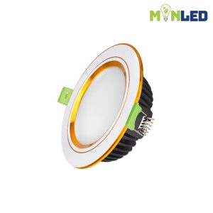 Đèn LED âm trần KingLED Diamond 10W đổi màu viền màu - Ảnh 5