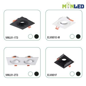 Chóa đèn âm trần chiếu điểm ELV vuông