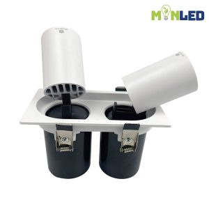 Đèn LED âm trần GS chiếu điểm kéo xoay vuông đôi GSATDR - Ảnh 3