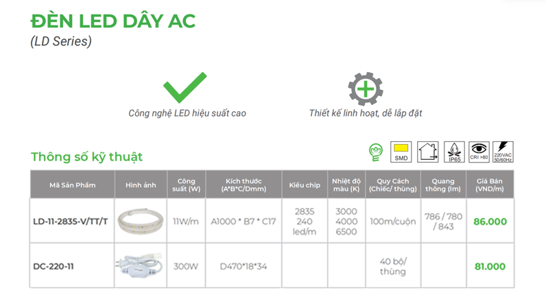 Đèn led dây LD-11-2835