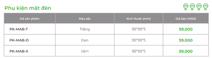 Phụ kiện mặt đèn âm bậc cầu thang KingLED Phụ kiện mặt đèn âm bậc cầu thang KingLED