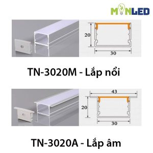 Thanh nhôm định hình TN-3020
