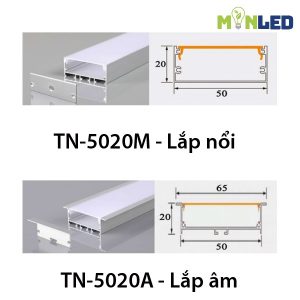 Thanh nhôm định hình TN-5020