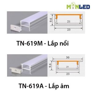 Thanh nhôm định hình TN-619