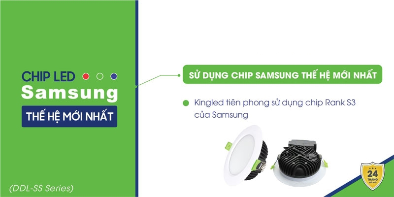 Den LED am tran KingLED Diamond mat trang 1 mau 1