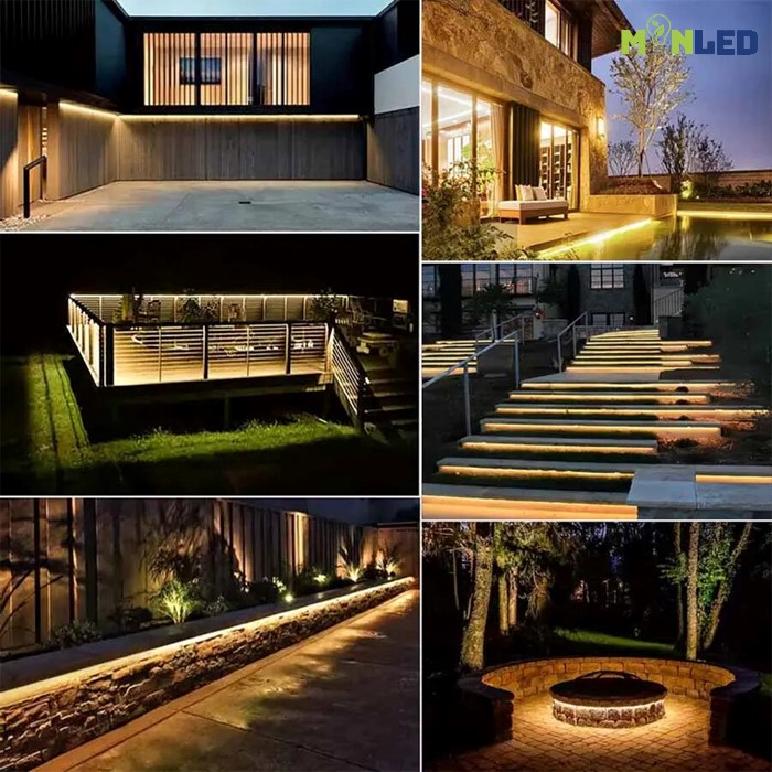 Đèn LED dây điện 220V chống nước dùng hắt trang trí làm nổi bật không gian