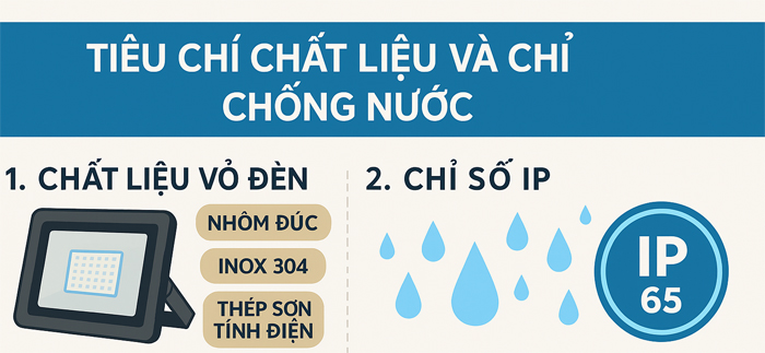 Tiêu chí chất liệu và chỉ số chống nước