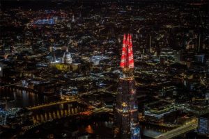 Dự án Global Case Study – The Shard, Luân Đôn (UK) sử dụng thiết kế chiếu sáng hiệu ứng