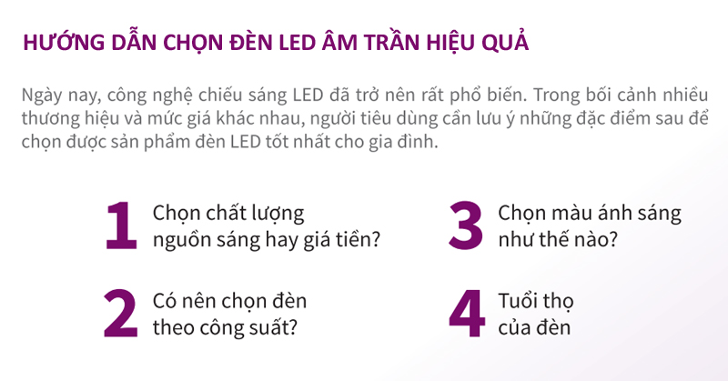 Huong dan chon mua den LED am tran tiet kiem dien va hieu qua