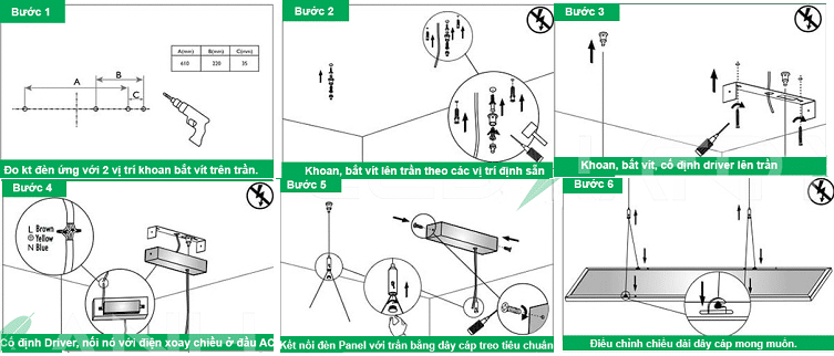 Thực hiện các bước lắp đặt theo đúng kỹ thuật