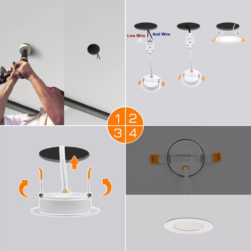 Các bước lắp đặt đèn LED âm trần 3 màu đảm bảo an toàn