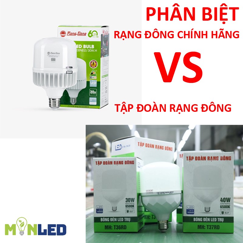 Rất nhiều khách hàng nhầm lẫn giữa đèn LED Rạng Đông và Tập Đoàn Rạng Đông