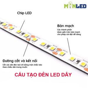 Cấu tạo đèn LED dây điện 12V