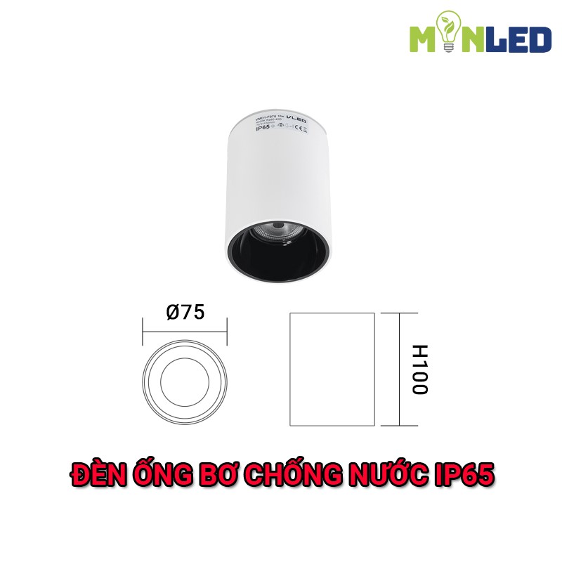 Ống bơ chống nước IP65 VMD1-F075 Ống bơ chống nước IP65 VMD1-F075