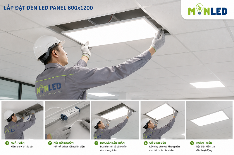 Hướng dẫn lắp đặt đèn LED panel đơn giản và dễ thực hiện