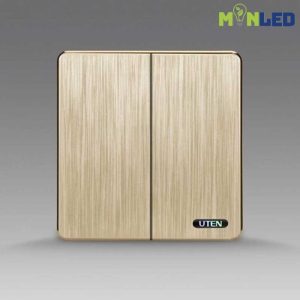 Bộ công tắc đôi 2 chiều UTEN S300-Màu vàng