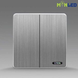 Bộ công tắc đôi 2 chiều UTEN S300-Màu xám