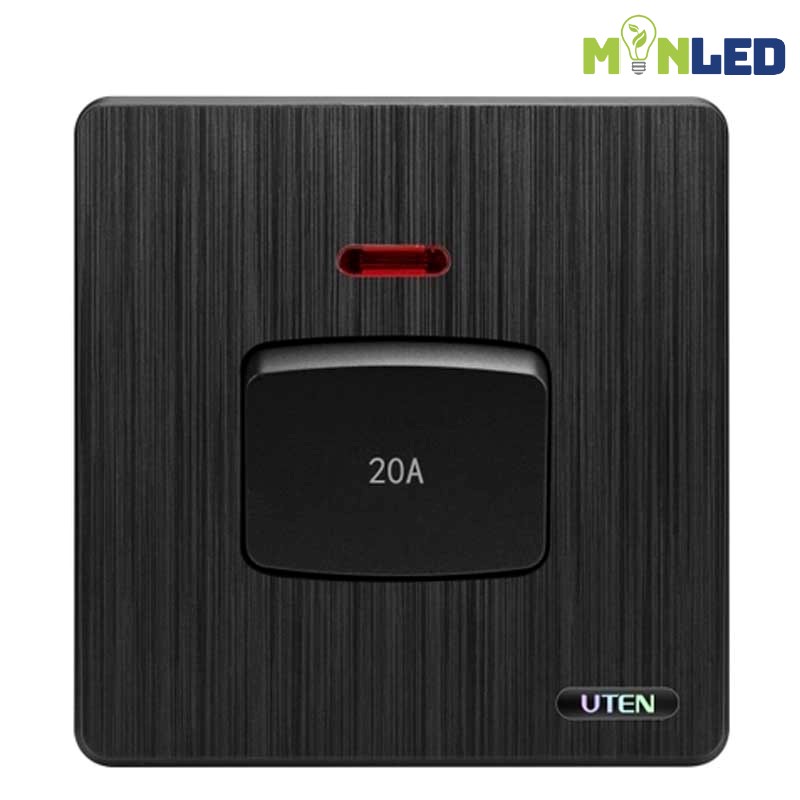 Công tắc bình nóng 20A UTEN S300-Màu đen