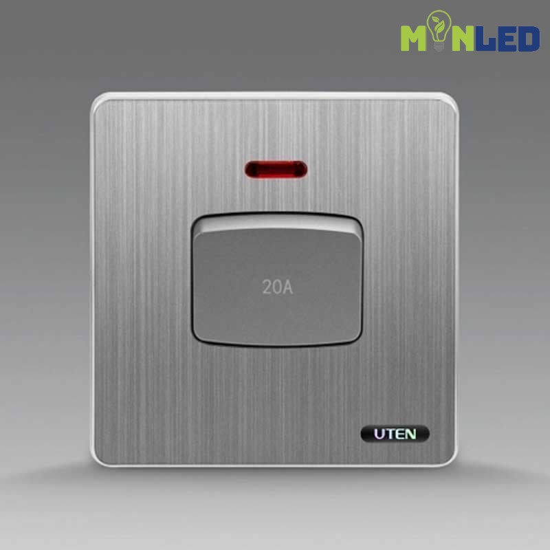 Công tắc bình nóng 20A UTEN S300-Màu xám