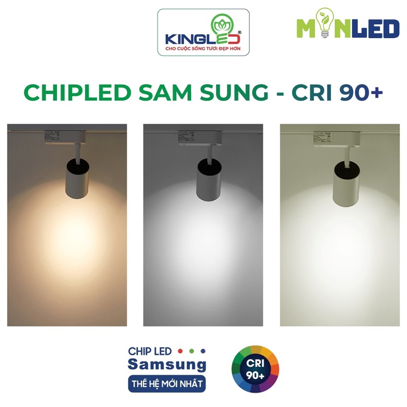 Đèn rọi ray KingLED co chỉ số hoàn màu cao CRI ≥ 90