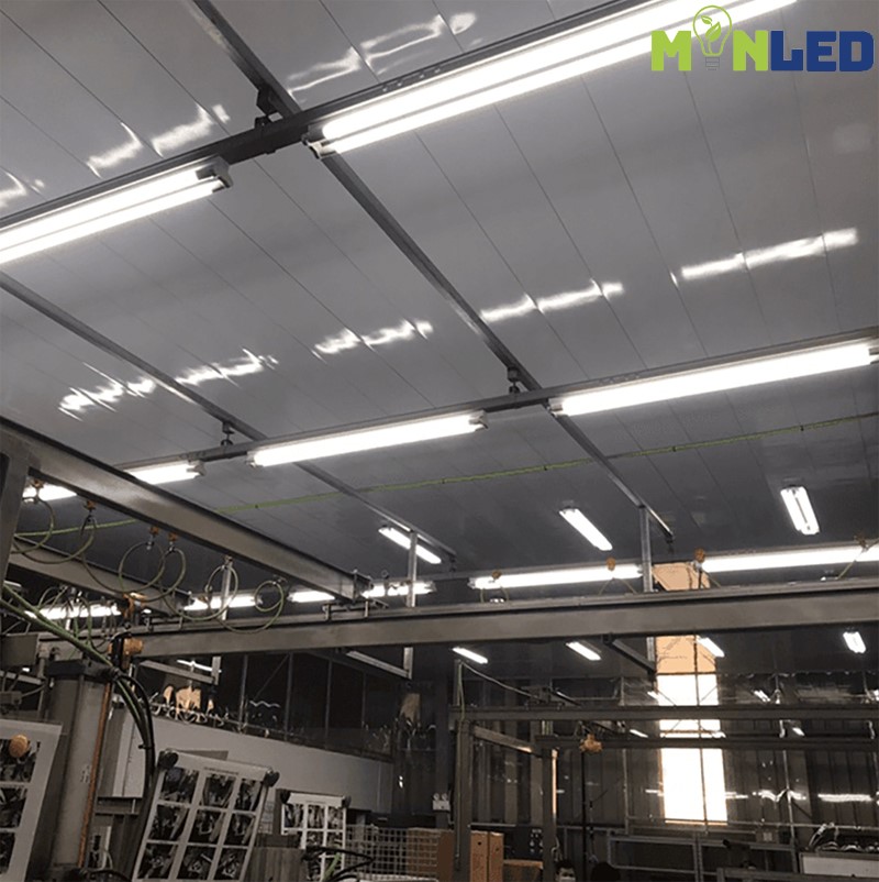Đèn tuýp LED đôi sử dụng chiếu sáng kho hàng