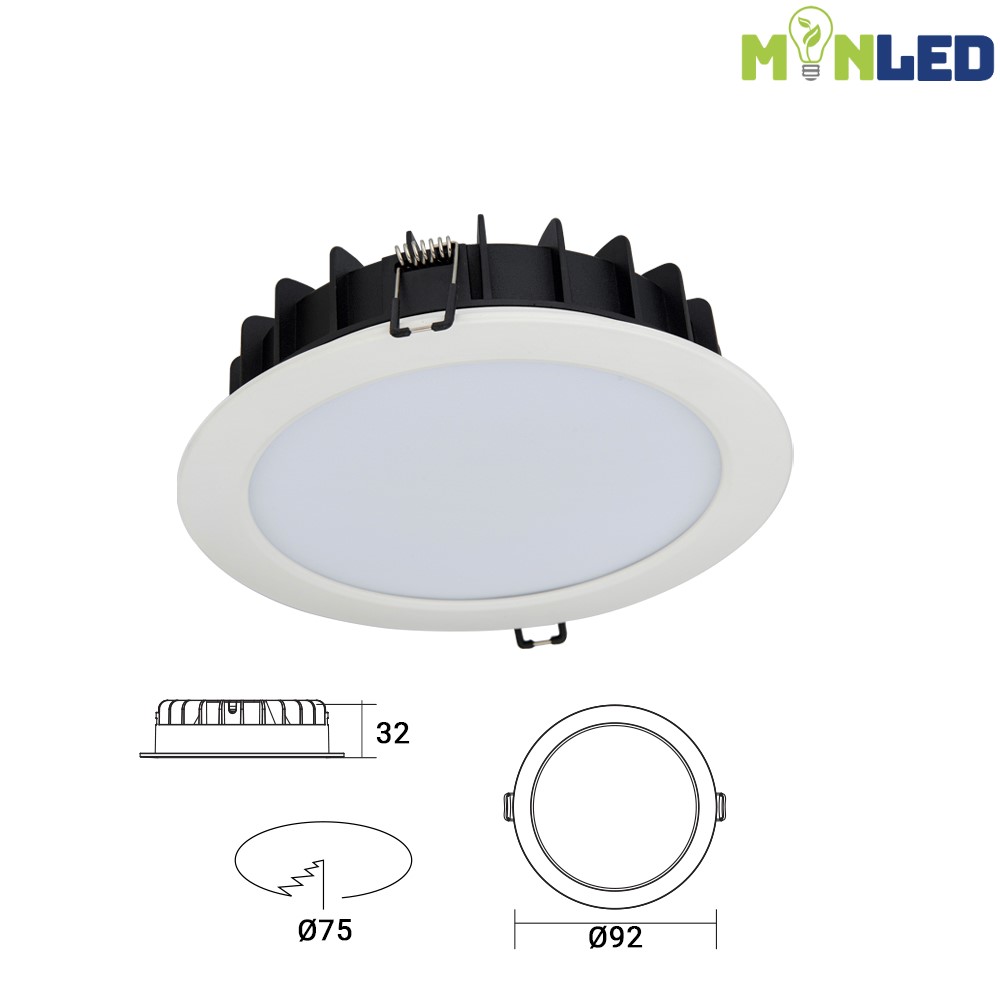 Mẫu đèn âm trần đế đúc dày thương hiệu ELV VL-D03