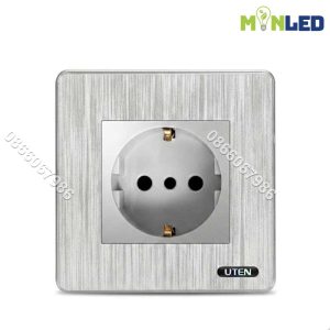 Ổ cắm 2 chấu tròn schuko UTEN S300 - White