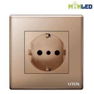 Ổ cắm 2 chấu tròn schuko UTEN Z9