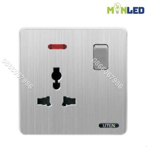 Ổ cắm 3 chấu có công tắc điều khiển UTEN S300 - White