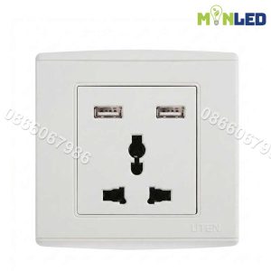 Ổ cắm 3 chấu đa năng và USB UTEN V4.0