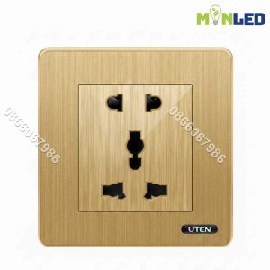 Ổ cắm 3 chấu và 2 chấu đa năng UTEN S300 - Gold