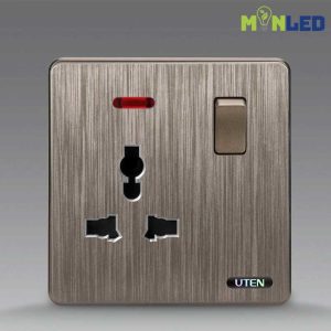 Ổ cắm đơn 3 chấu có công tắc điều khiển UTEN S400