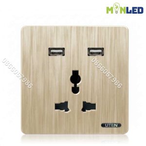 Ổ cắm 3 chấu đa năng và USB UTEN S300-2
