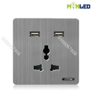Ổ cắm 3 chấu đa năng và USB UTEN S300-1