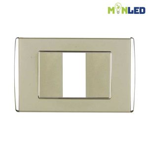 Mặt chữ nhật cho 1 thiết bị cỡ S UTEN V9.1 - Viền bạc