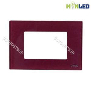 Mặt chữ nhật cho 3 thiết bị cỡ S UTEN Q120 - Đỏ rượu