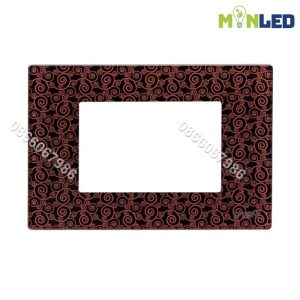Mặt chữ nhật cho 3 thiết bị cỡ S UTEN Q120 - Nâu vân